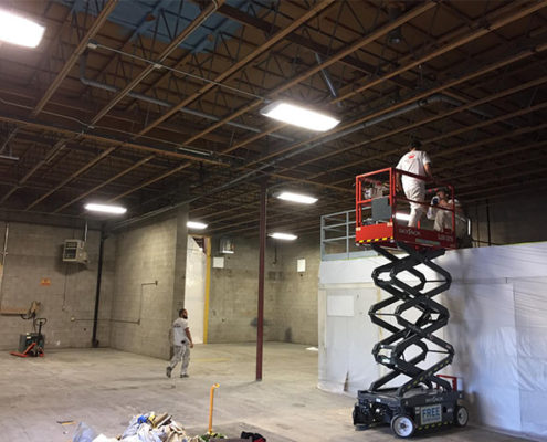 commercial ceiling-spray-painting in hamilton